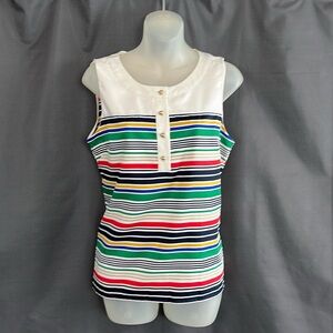 Banana Republic Women's Striped Sleeveless Blouse